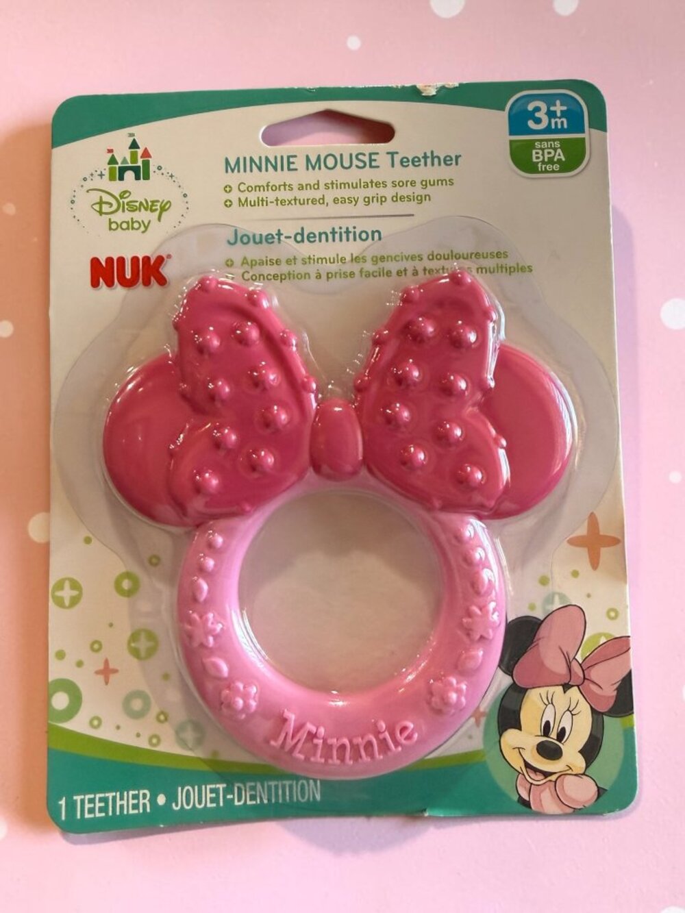 Disney Baby Minnie Mouse Teether - NEW